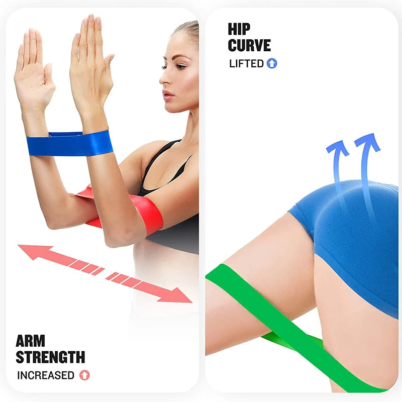 Resistance Bands Exercise Workout Bands Stretch Bands for Booty Legs Pilates Flexbands Pull Rope Yoga Gym Equipment for Home