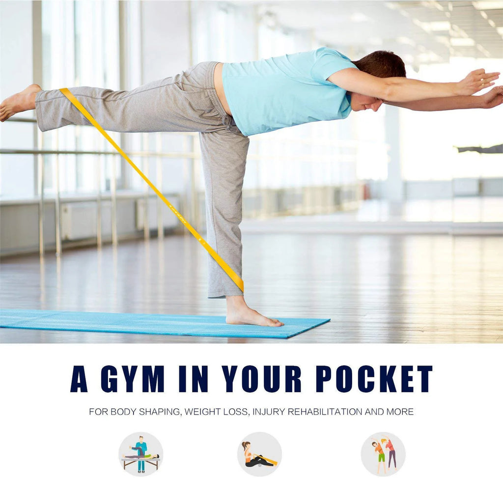 Resistance Bands Exercise Workout Bands Stretch Bands for Booty Legs Pilates Flexbands Pull Rope Yoga Gym Equipment for Home