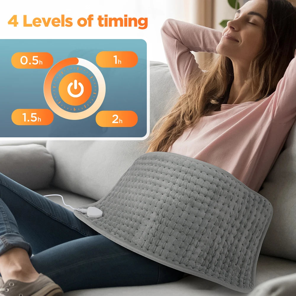 9 Level 4 Mode Timer 30X60cm Electric Heating Pad Blanket Hot Heated Pad for Abdomen Shoulder Knee Legs Winter Warm Washable