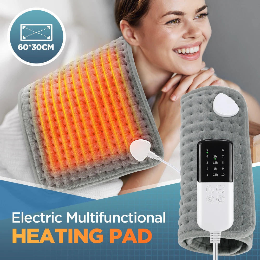 9 Level 4 Mode Timer 30X60cm Electric Heating Pad Blanket Hot Heated Pad for Abdomen Shoulder Knee Legs Winter Warm Washable